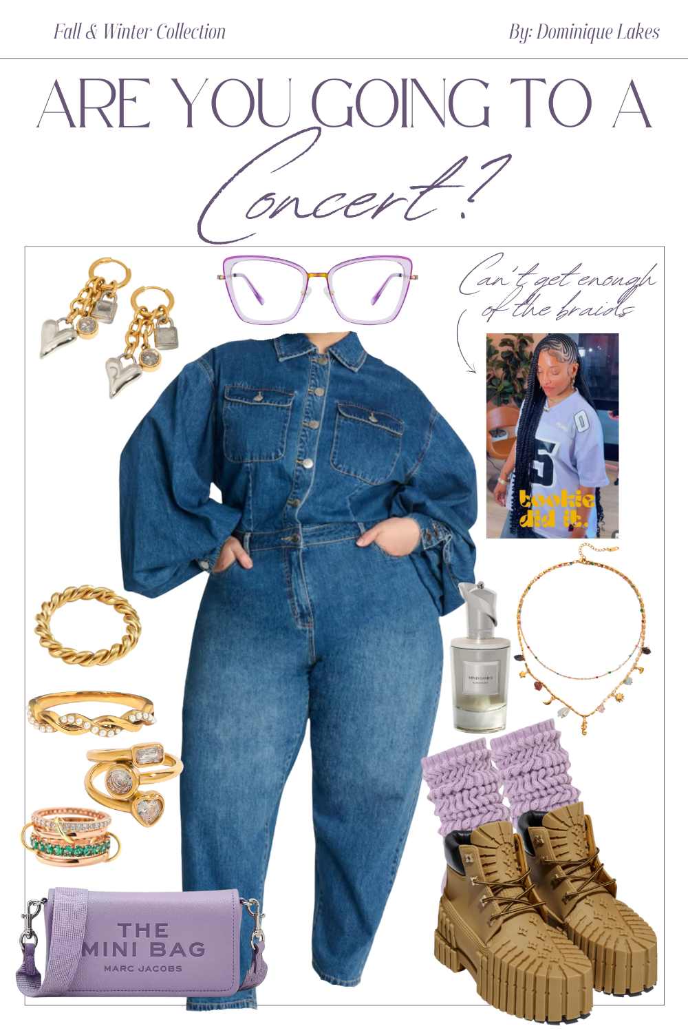 Plus Size Fall Fashion | Concert outfit | Denim Outfit Plus Size Black Women