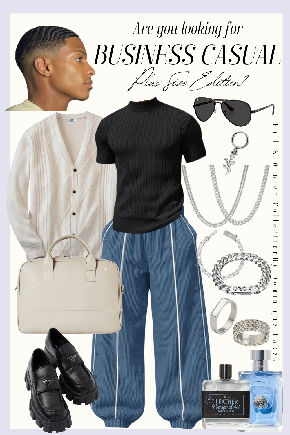 Work outfit for men | Business Casual Outfit Plus Size Men