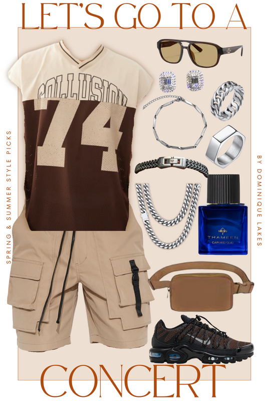Mens Concert Outfit | Plus Size Outfit | Chris Brown Concert